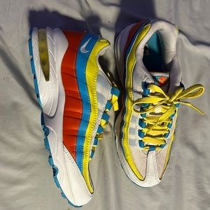 Kids Nike Air max 95 GS “white blue fury opti yellow”